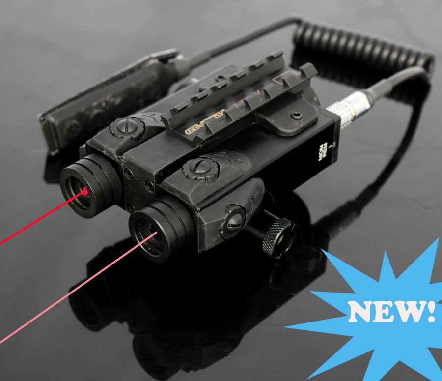 New Military standard Tactical Invisible IR laser scope and Red laser sight combo