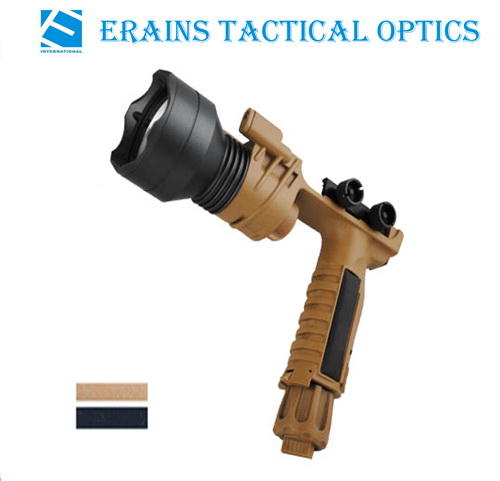 Erains Tac Optics Tactical 550 Lumens Screw Detach Dura Aluminum Handgrip & LED Light LED Flashlight Torch with Reading Lamp Attached
