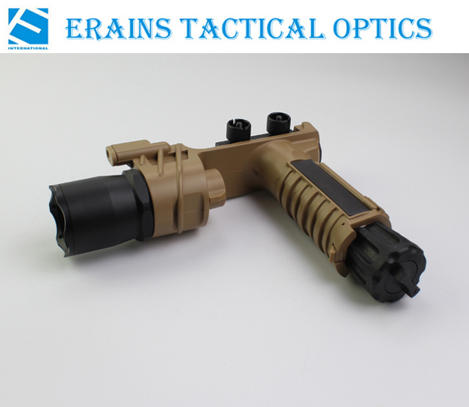 Erains Tac Optics Tactical 550 Lumens Screw Detach Dura Aluminum Handgrip & LED Light LED Flashlight Torch with Reading Lamps