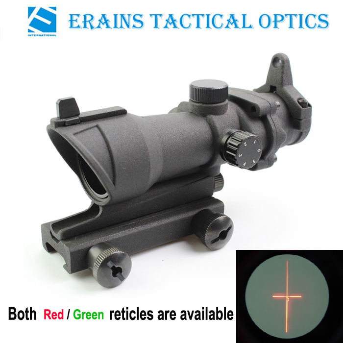 Trijicon Acog Style Military Standard Tactical 4X32 Rifle Scope with Red/Green Illuminated Reticle