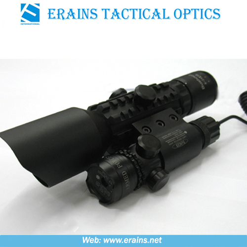 Tactical 3-10x42+G Rifle Scope Red Green Mil-DOT Reticle (M9A)