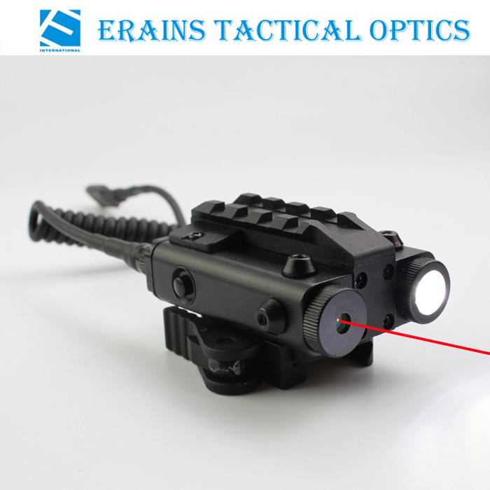 ES-FX103-LR Tactical compact square combo of red laser sight with led flashlight