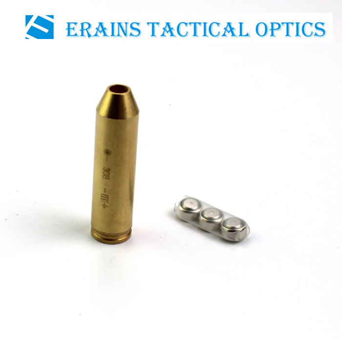 Erains TAC Optics Gold Full Brass CAL:.308 Cartridge Red Laser Pointer Bore Sighter(-09)
