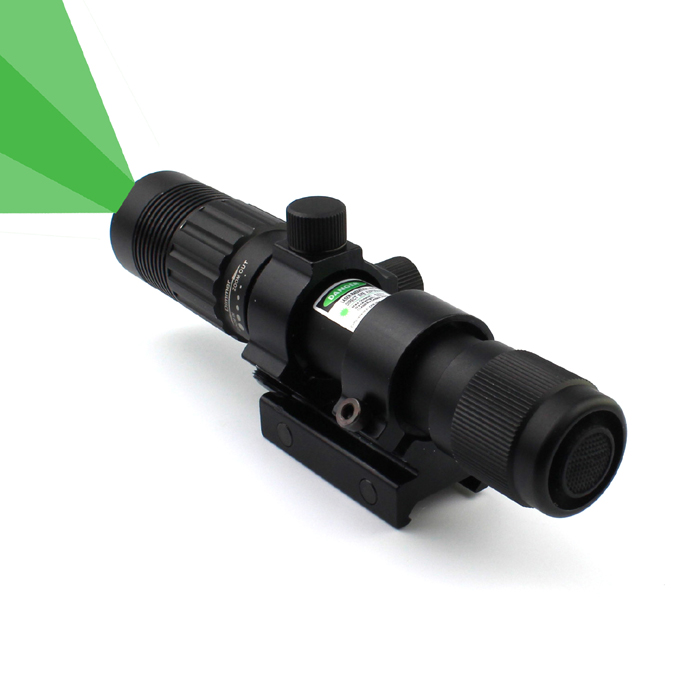 Night Vision Riflescope Solution Green Dazzling Laser Designator and Illuminator Flashlight Torch Sight with Wire Cable Switch and Scope Ring