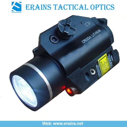 Strobe Function on Both Laser Sight Scope 225 Lumens LED Flashlight Combo (ES-XL-2LL-R)
