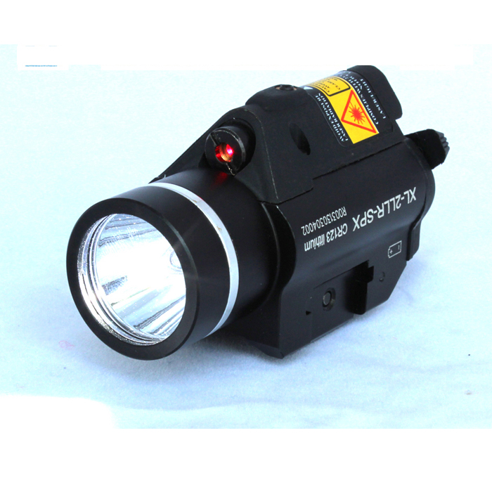 Strobe Function on Both Laser Sight Scope 225 Lumens LED Flashlight Combo (ES-XL-2LL-R)