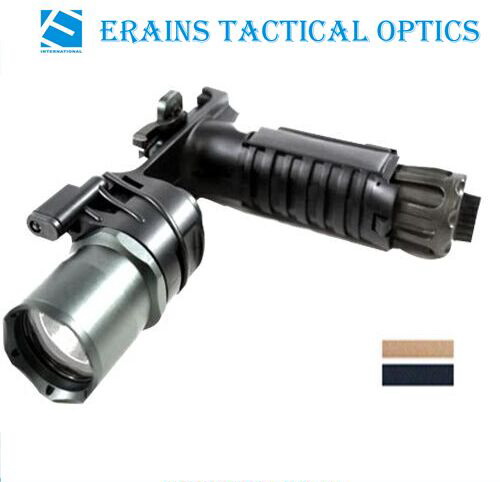 Erains Tac Optics Tactical 550 Lumens Dura Aluminum Grip & LED Light LED Flashlight with Reading Lamp Attached with Qd Mount