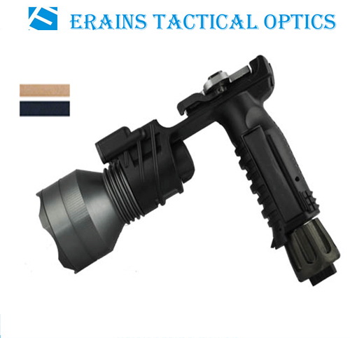Erains Tac Optics Tactical 250 Lumens Dura Aluminum Grip Torch Flashlight with Reading Lamp
