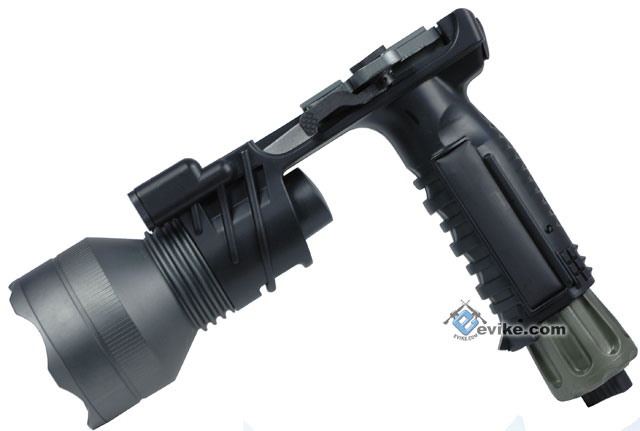 Erains Tac Optics Tactical 250 Lumens Dura Aluminum Grip Torch Flashlight with Reading Lamp