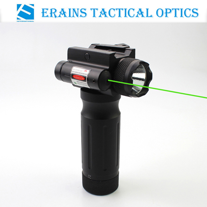 Tactical Foregrip 750 Lumens LED Flashlight with Green Laser
