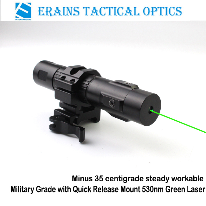 Military Heavy Duty QD Mount Tactical Minus 35 Degre Steady Working 520nm Green Laser Sight (ES-LS-HY06G-ML)