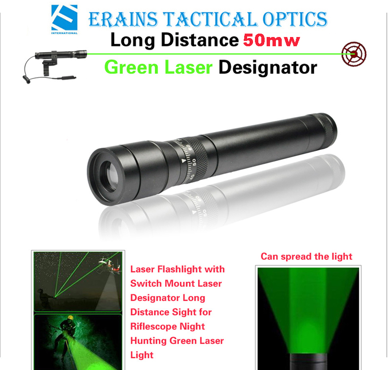 New Long Distance 50mw Green Laser Designator / Sight (ES-G25-M)