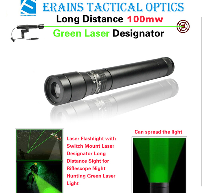 New Long Distance 100mw Green Laser Designator / Sight (ES-G25-H)