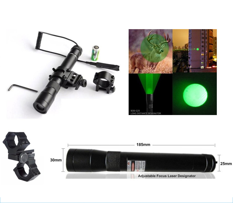 New Long Distance 100mw Green Laser  Designator Sight ES 