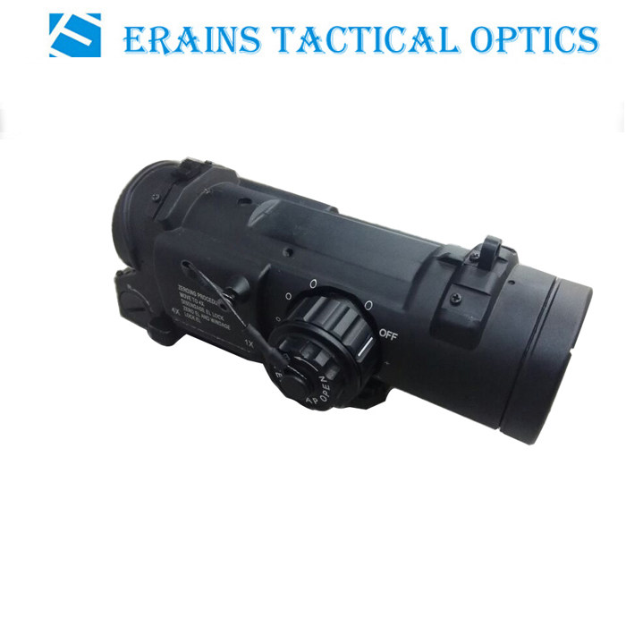Dr1-4X Style Maginification Adjustable Military Standard Tactical Red Green Illuminated Reticle Rifle Scope Red DOT Sight