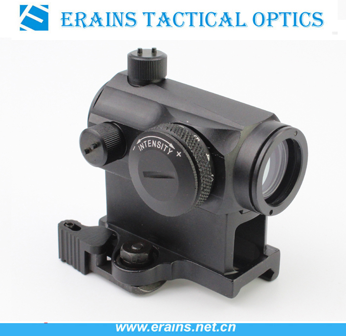 Compact red/green dot sight with elevated quick release mount