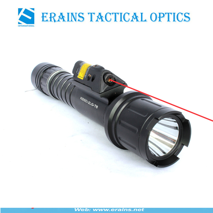 Tactical quick start red laser sight and strobe 500 lumen CREE T6 LED light combo