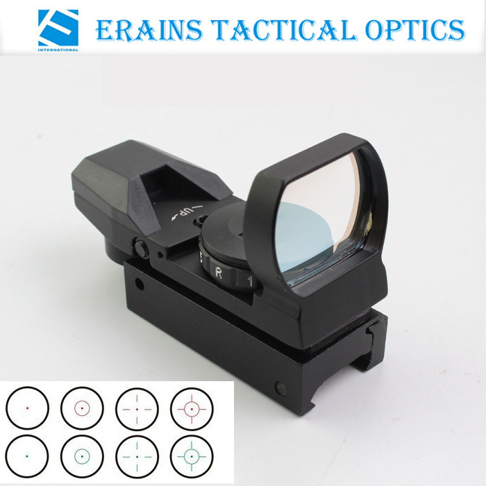Erains Tactical Optics Combat Military 1x24x33 Multi Reticle Reflexible Sight Red Dot Scope with Weaver-Picatinny